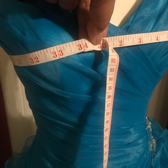 Prom dress Gorgeous turquoise  size: 2 - Picture 10 of 16